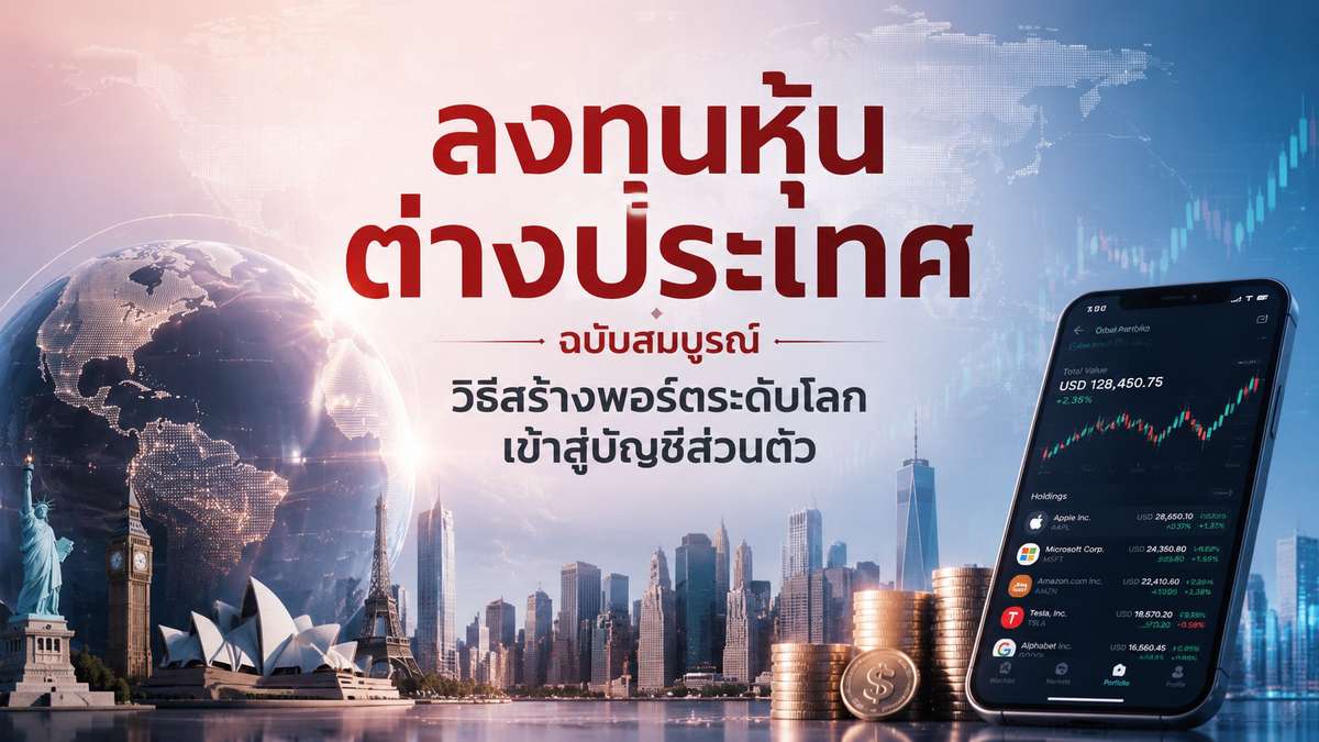 ลงทุนหุ้นต่างประเทศฉบับสมบูรณ์ วิธีสร้างพอร์ตระดับโลกเข้าสู่บัญชีส่วนตัว